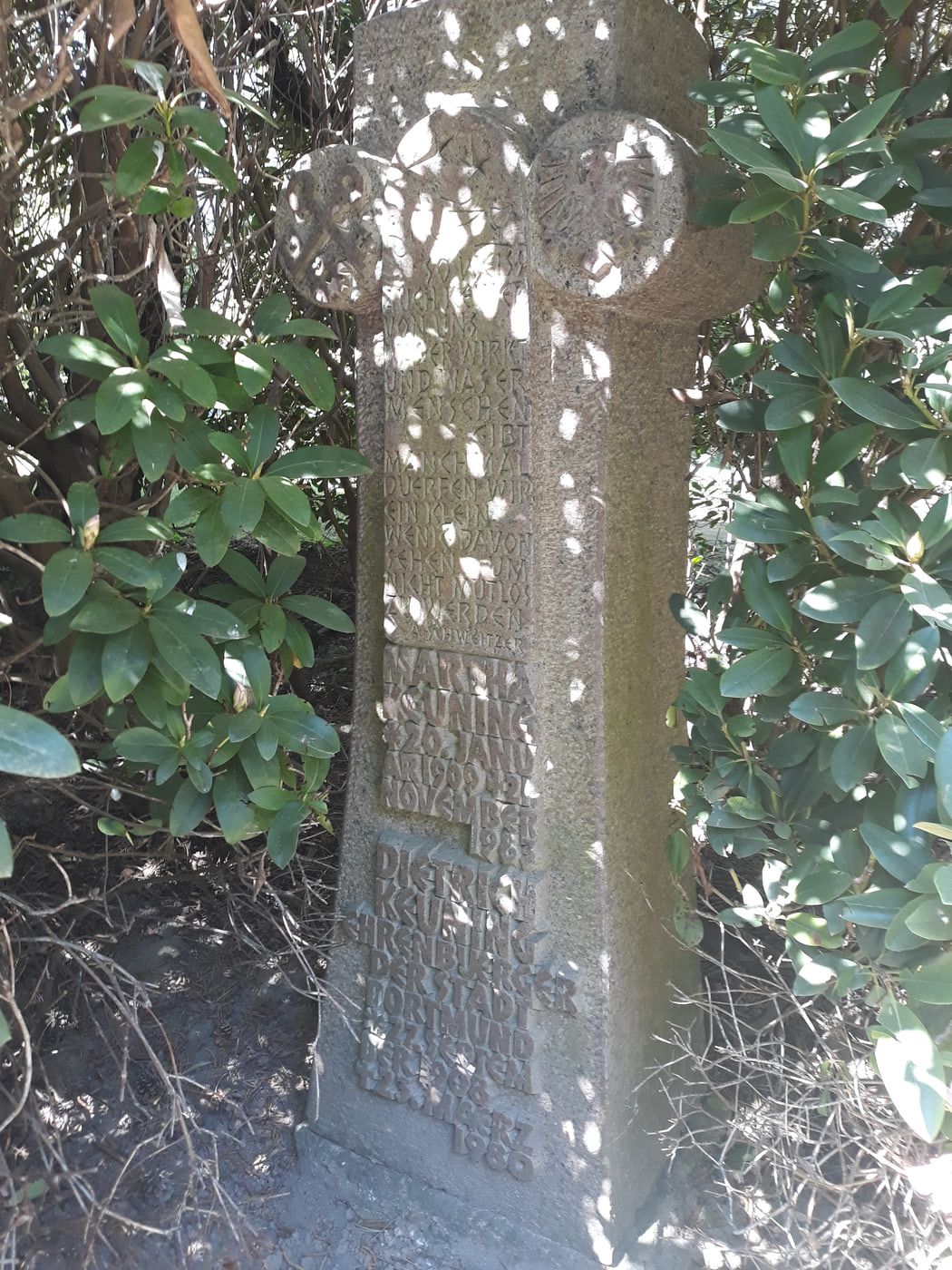 Grabstätte von Dietrich Keuning auf Hauptfriedhof Dortmund